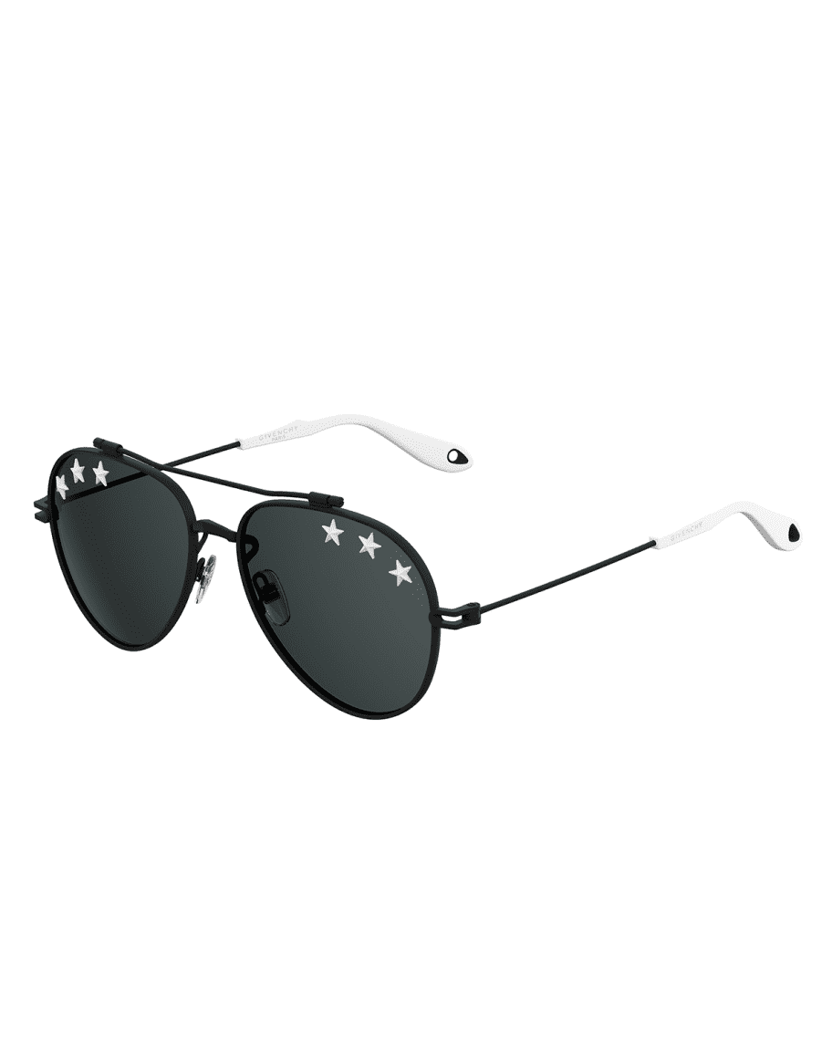 Givenchy Rubber Star Aviator Sunglasses Neiman Marcus