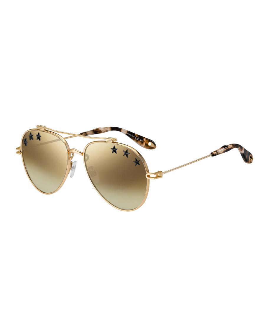 Givenchy aviator star sunglasses Givenchy Rubber Star Aviator Sunglasses | Neiman Marcus main image 4