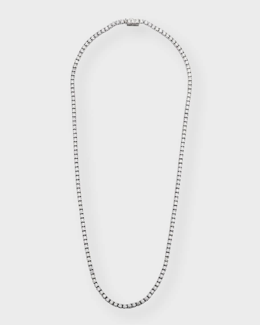 Neiman Marcus Diamonds 18k White Gold Diamond Tennis Necklace, 11.78tcw ...