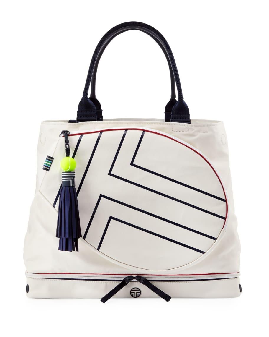 Tory Sport Tennis Coated Racket Tote Bag | Neiman Marcus