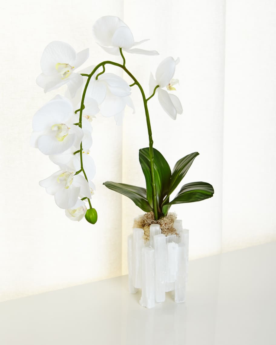 John-Richard Collection Real Touch Selenite Orchid Faux Floral ...