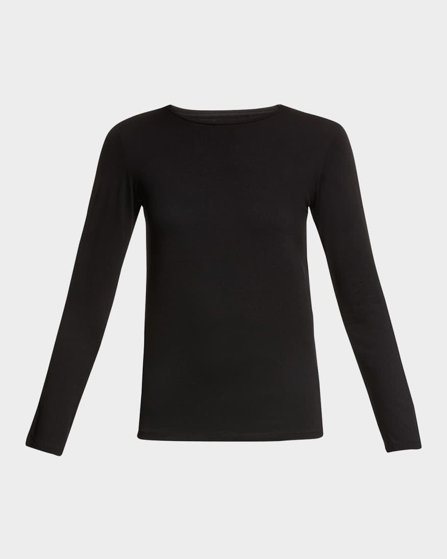 Majestic Filatures Soft Touch L/S Crewneck Tee White CORE