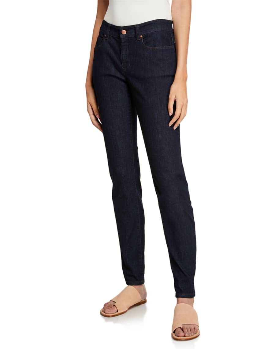 Eileen Fisher Organic Soft Stretch Skinny Jeans, Indigo | Neiman Marcus