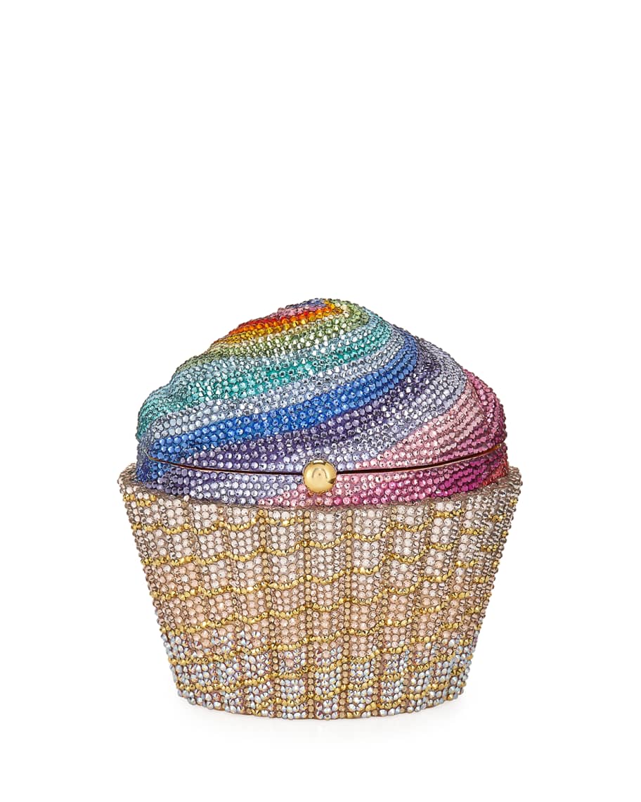 Shop Judith Leiber Couture Rainbow Cupcake Crystal Clutch