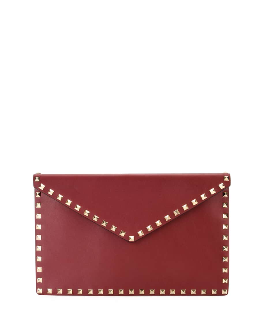 Valentino Garavani Rockstud Large Envelope Clutch Bag | Neiman Marcus
