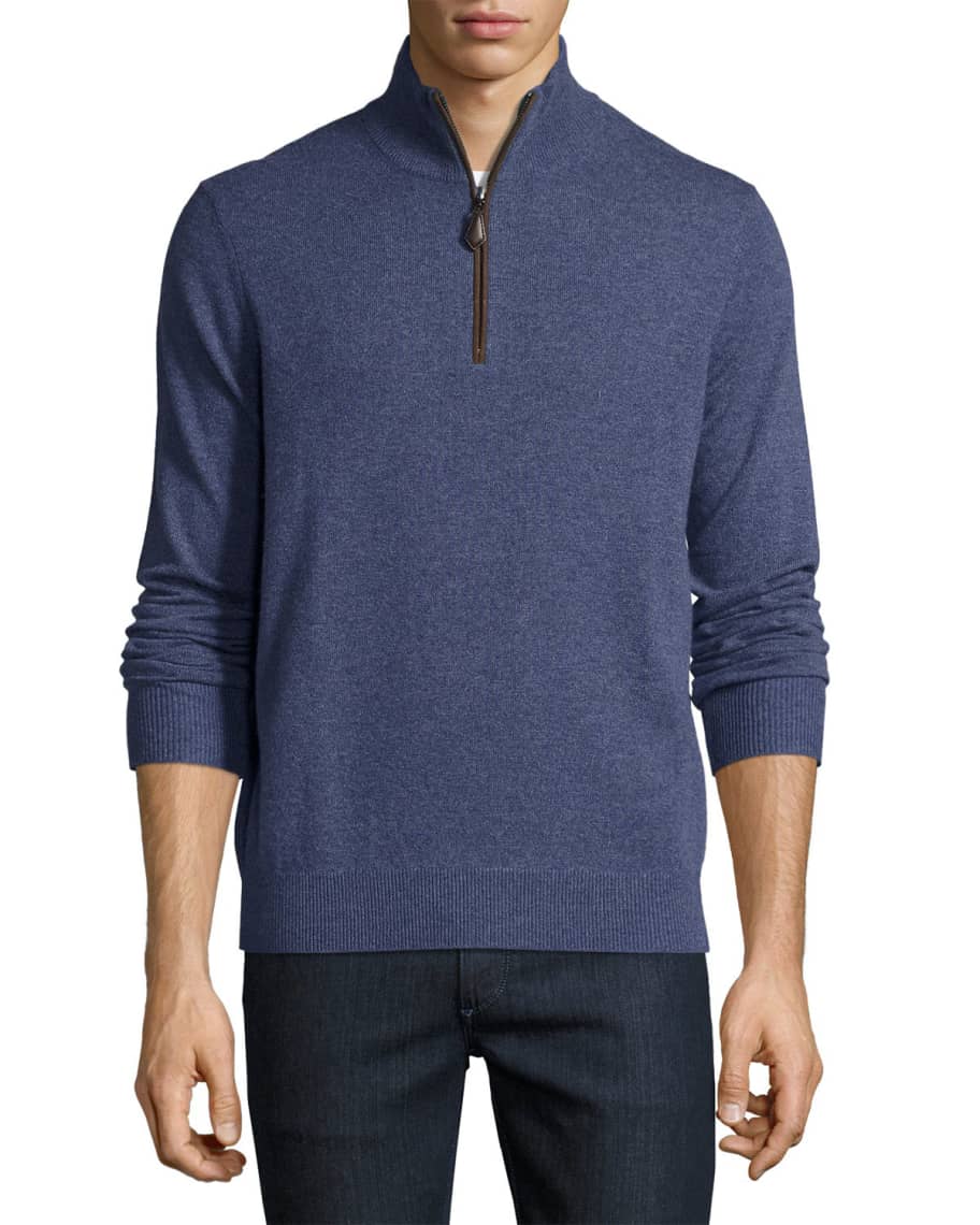 Neiman Marcus Nano-Cashmere Quarter-Zip Sweater | Neiman Marcus