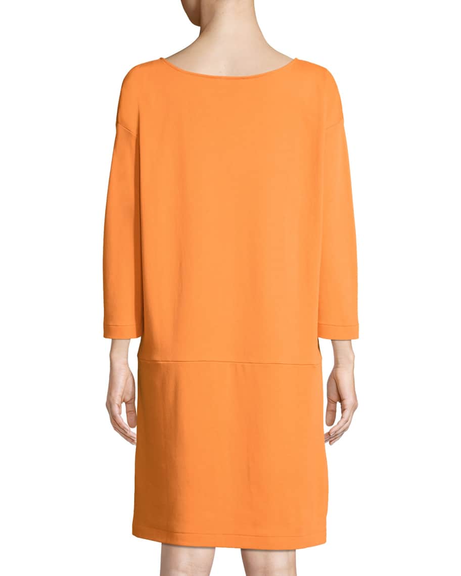 Joan Vass Knit Zip Pocket Shift Dress Neiman Marcus