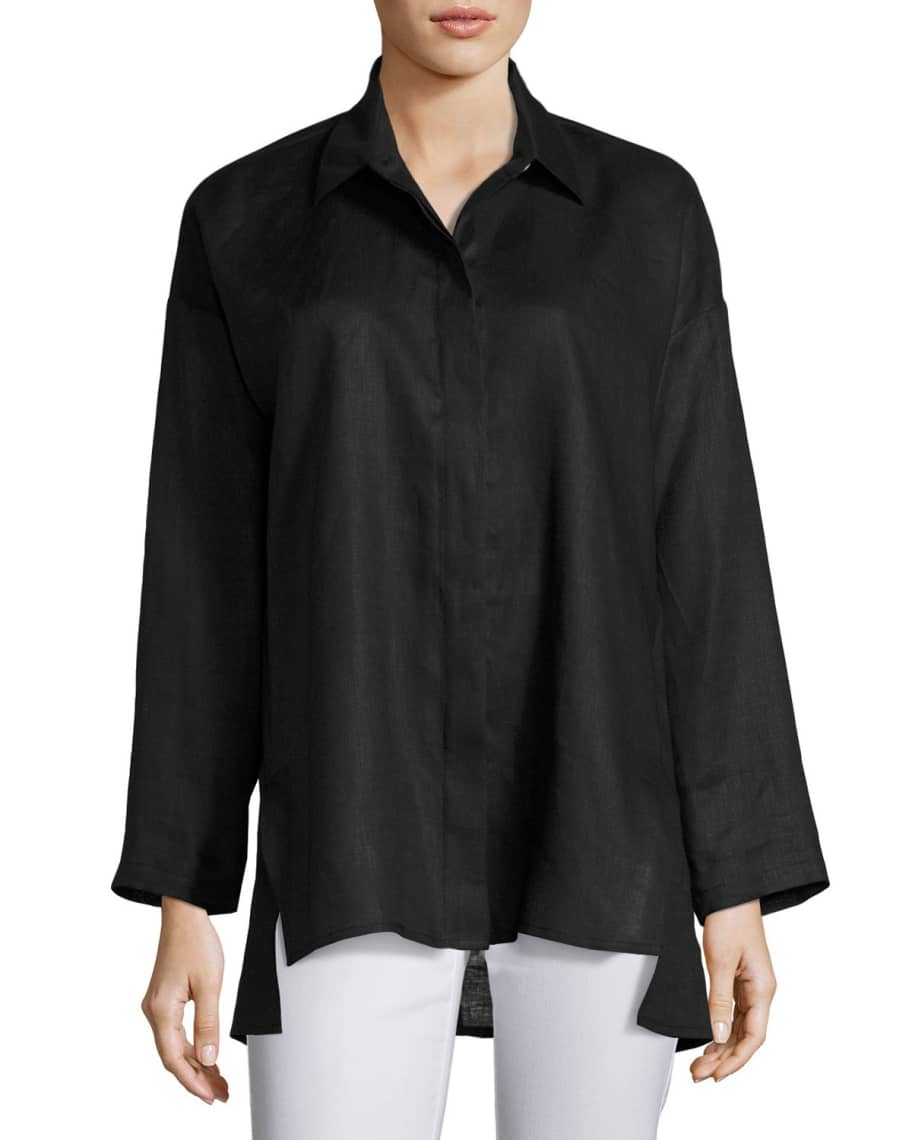 Go Silk Linen Oversized Shirt | Neiman Marcus