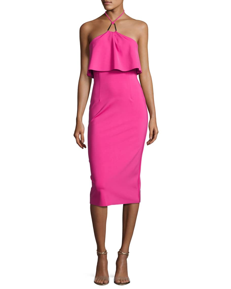 Trina Turk Soozy Stretch Halter Cocktail Dress Neiman Marcus