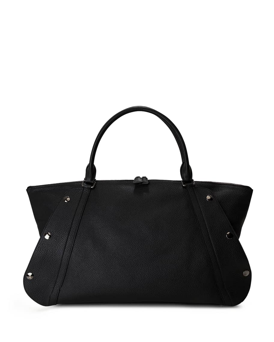 Akris Aimee Medium Leather Satchel Bag | Neiman Marcus