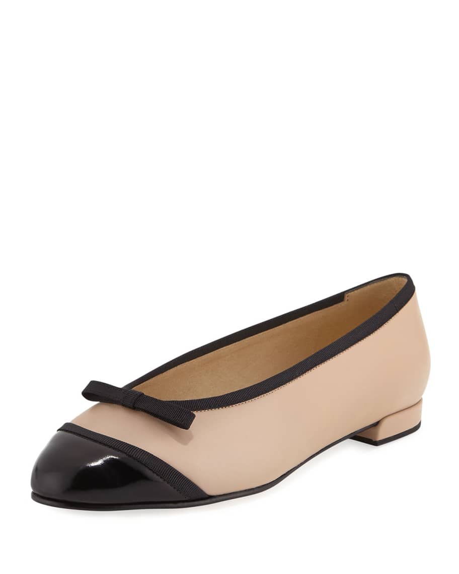 Stuart weitzman capture leather ballet flats sales