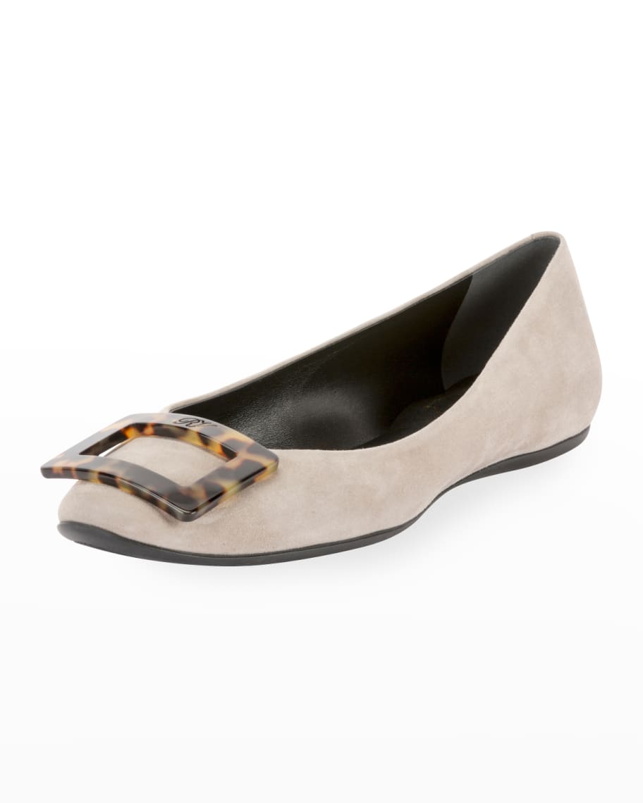 Roger vivier gommette suede ballet 2025 flats
