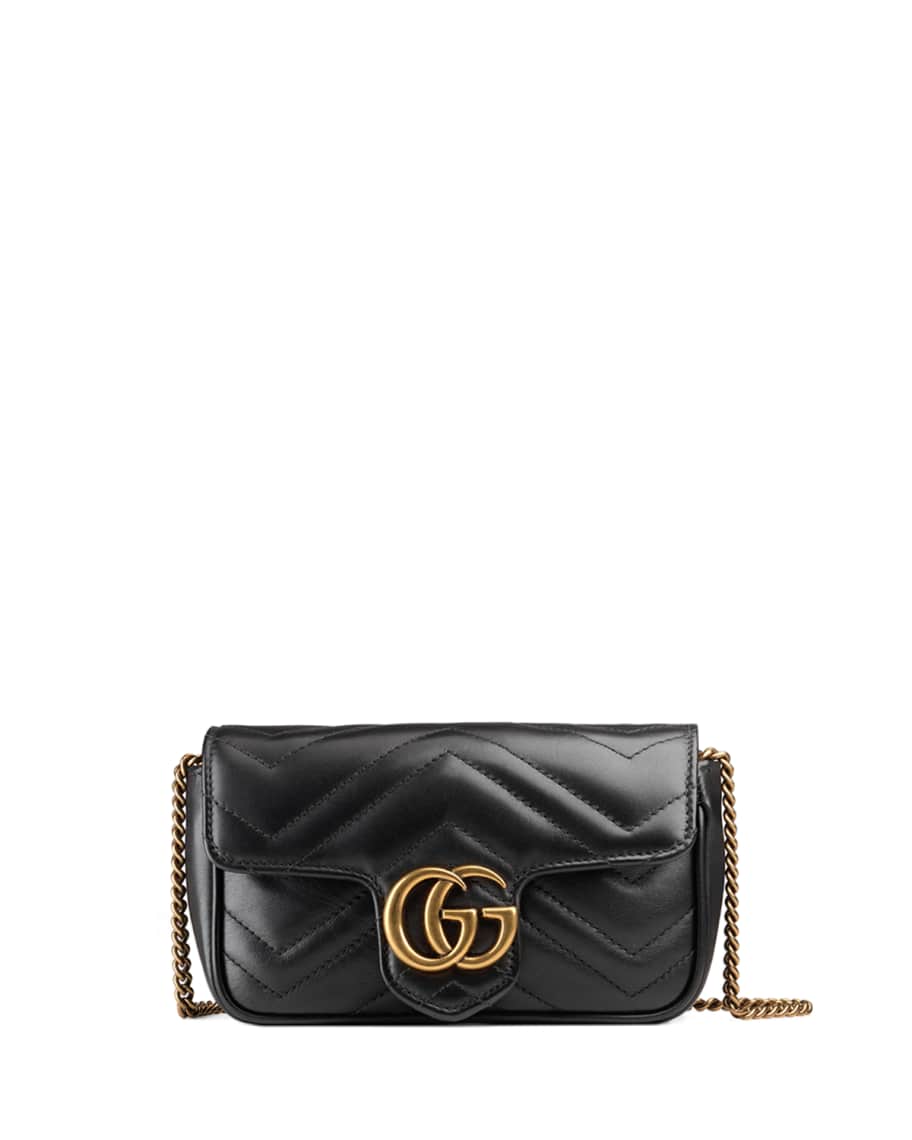 Gucci Supermini Quilted Leather Chain Shoulder Bag | Neiman Marcus