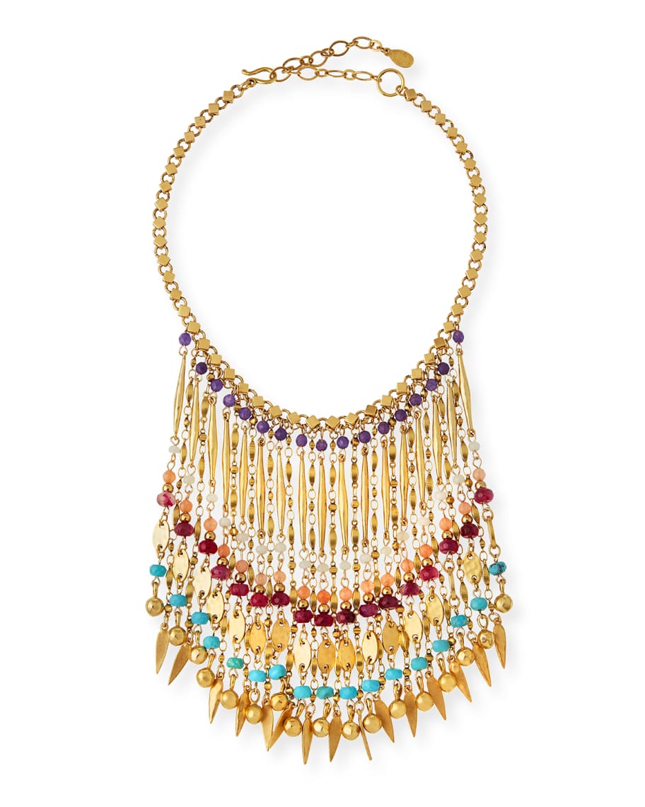 Sequin Bold Multicolor Beaded Statement Necklace | Neiman Marcus