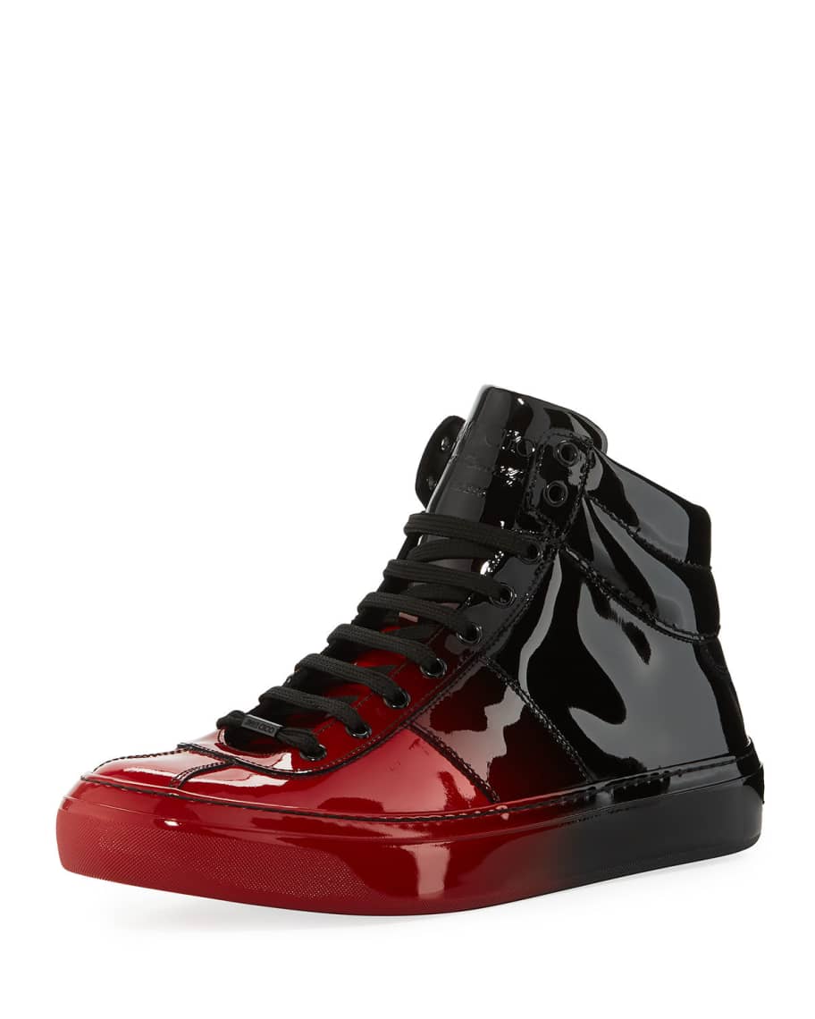 Jimmy Choo Belgravia Men's Dégradé Patent Leather High-Top Sneakers ...