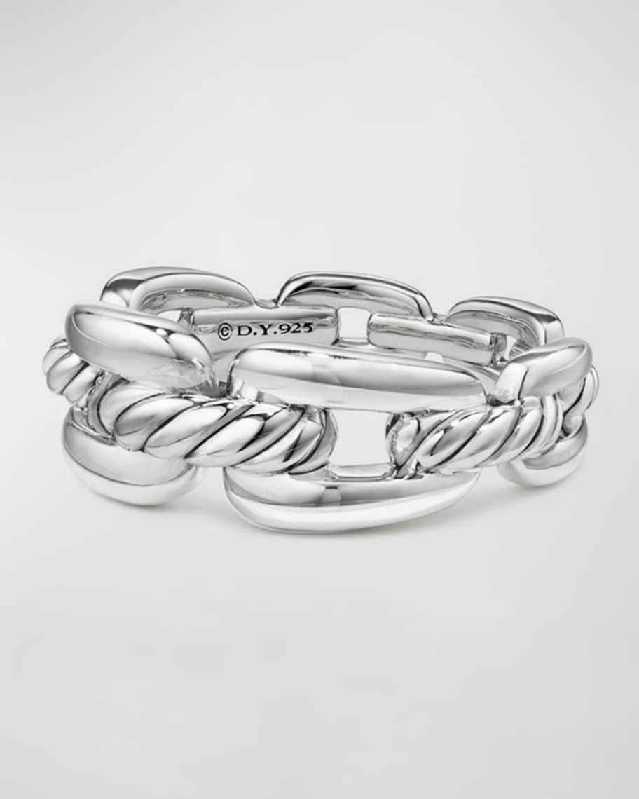 David Yurman Wellesley Sterling Silver Chain Link Ring Neiman Marcus