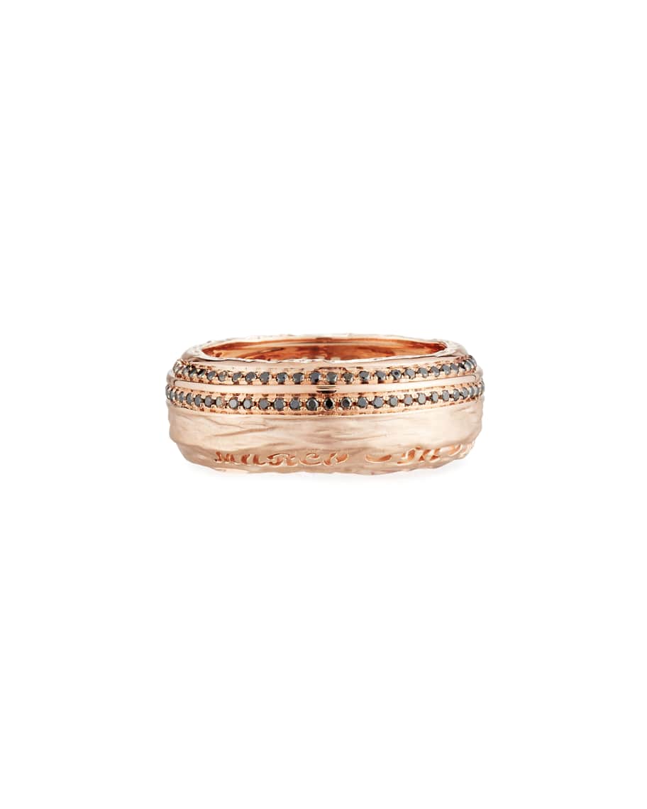 Marco Dal Maso The Other Half 18K Rose Gold Pave Diamond Ring, Size 10 ...