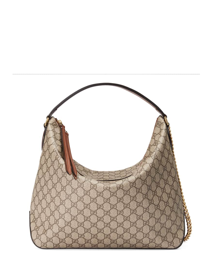 Gucci Monogram Canvas Hobo Bag Medium