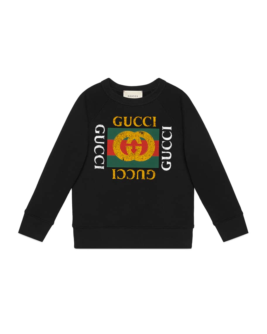 Gucci crewneck logo sweatshirt best sale