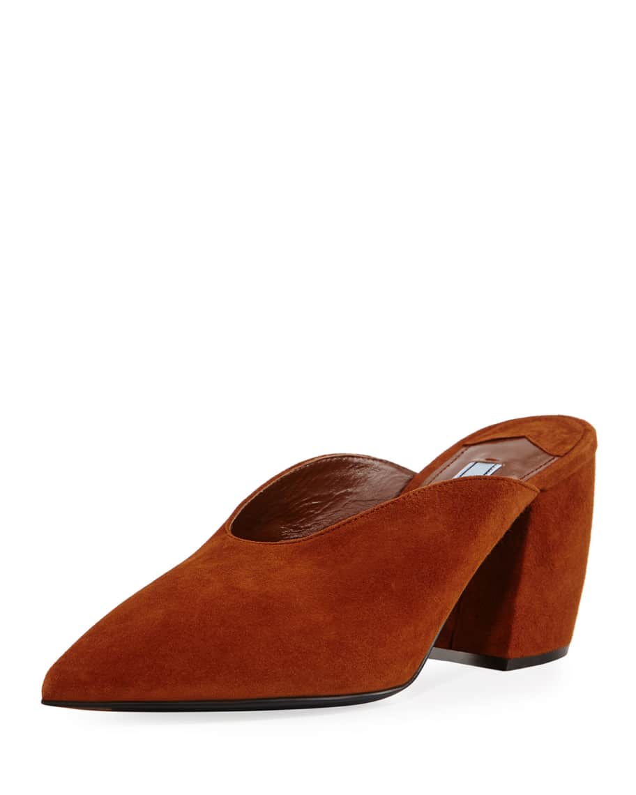 Prada pointy toe mule cheap