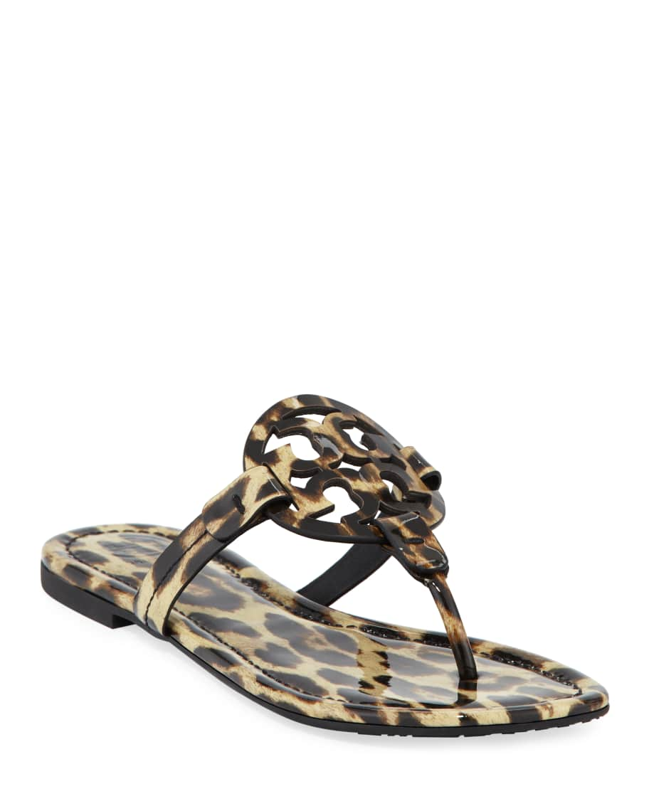 Tory Burch Miller Printed Flat Thong Sandals | Neiman Marcus