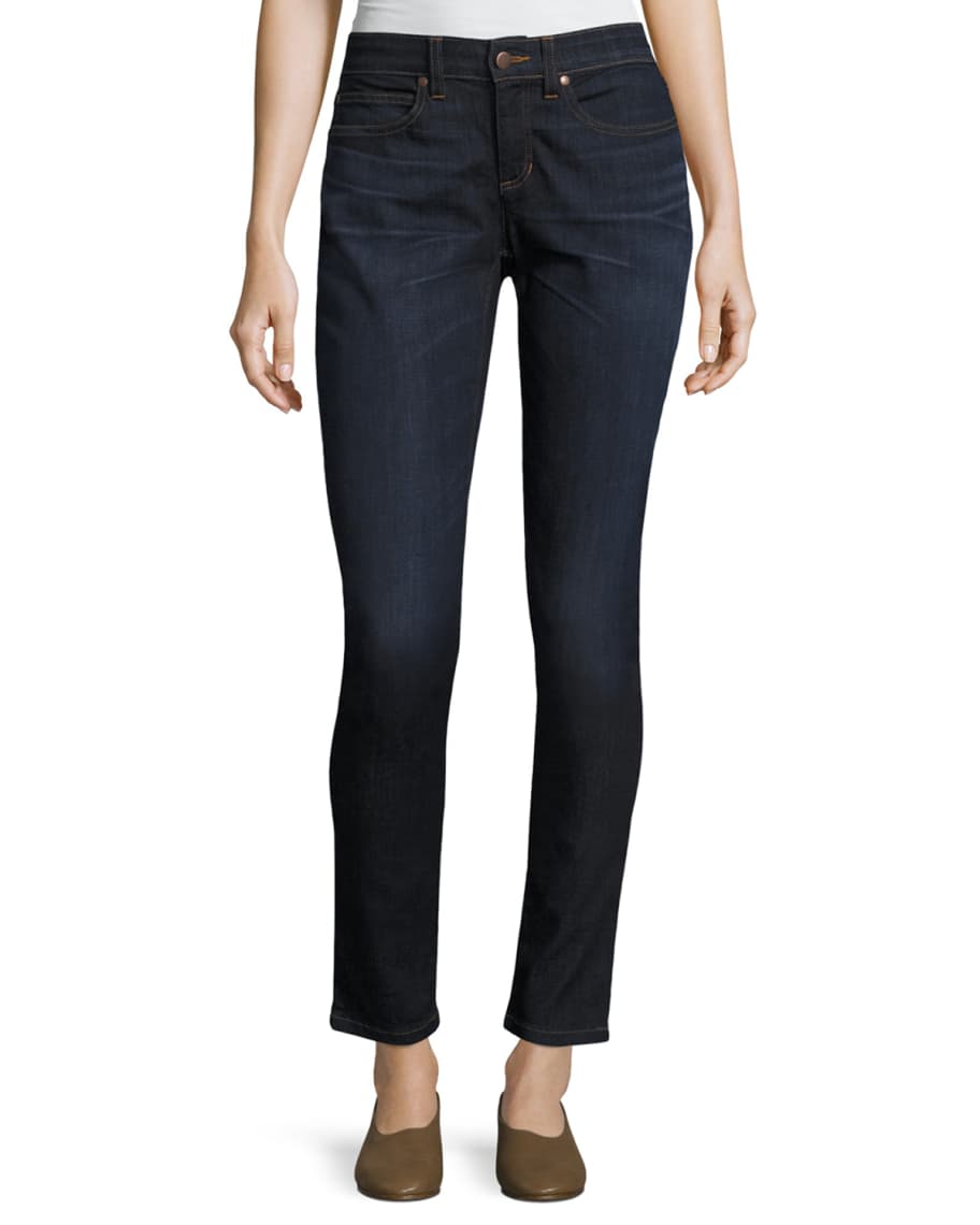 Eileen Fisher Organic Skinny Ankle Jeans, Utility Blue | Neiman Marcus