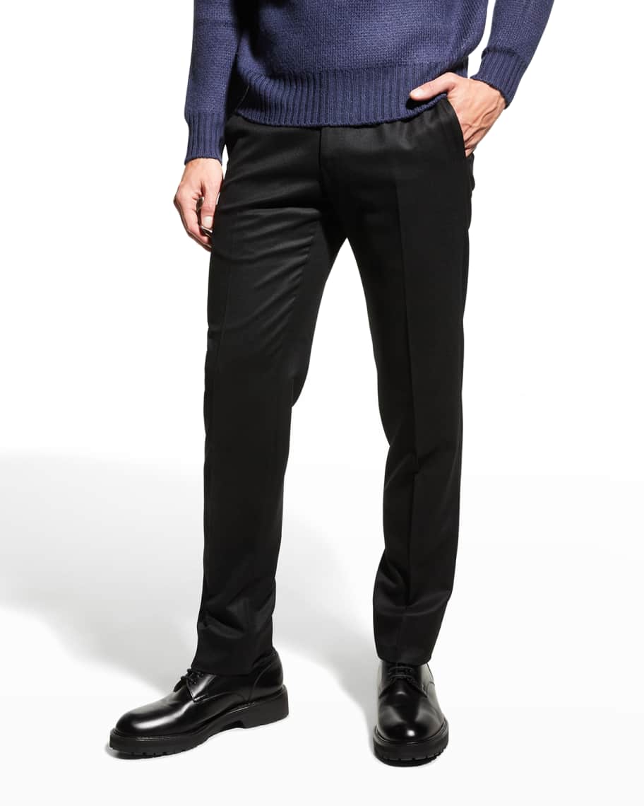 Zanella Men's Super 120s Wool Trousers | Neiman Marcus