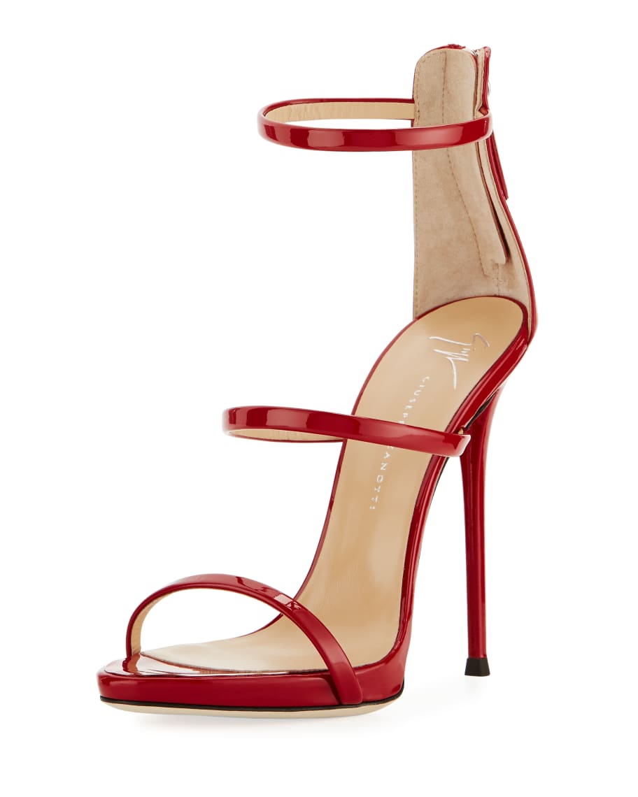 Giuseppe Zanotti Three-Strap 120mm Sandals | Neiman Marcus