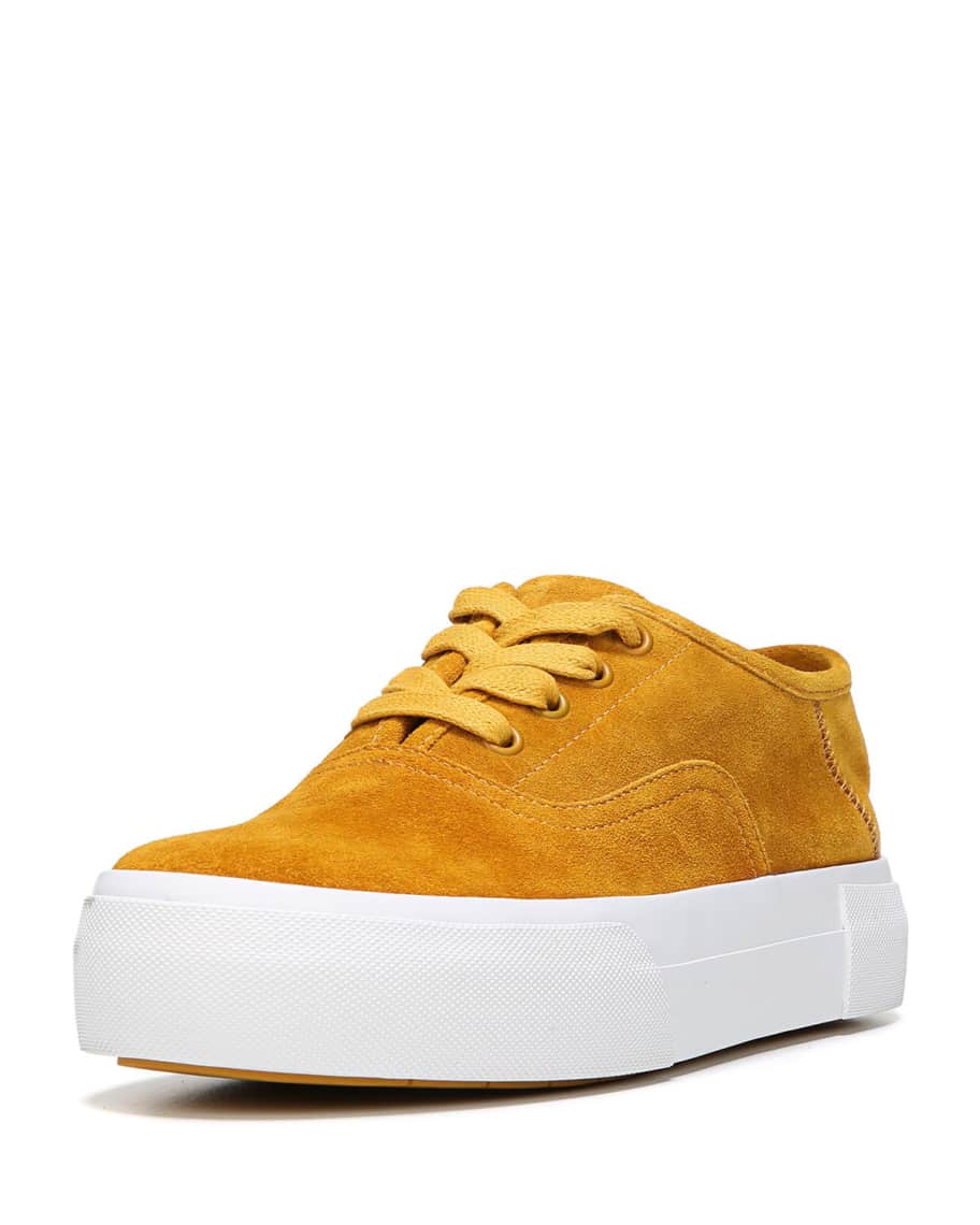 Vince Copley Suede Platform Low Top Sneaker Neiman Marcus