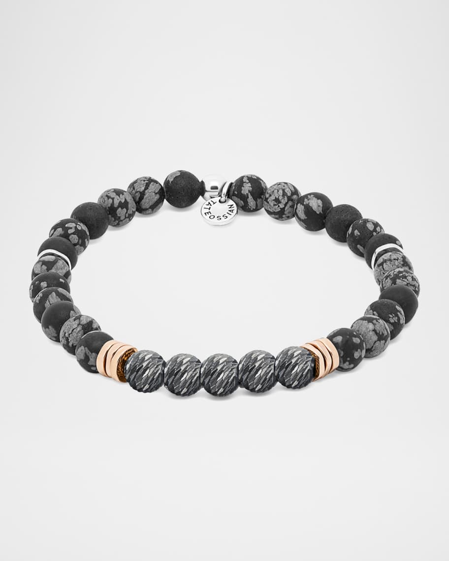 Tateossian Men's Stonehenge Bead Bracelet | Neiman Marcus