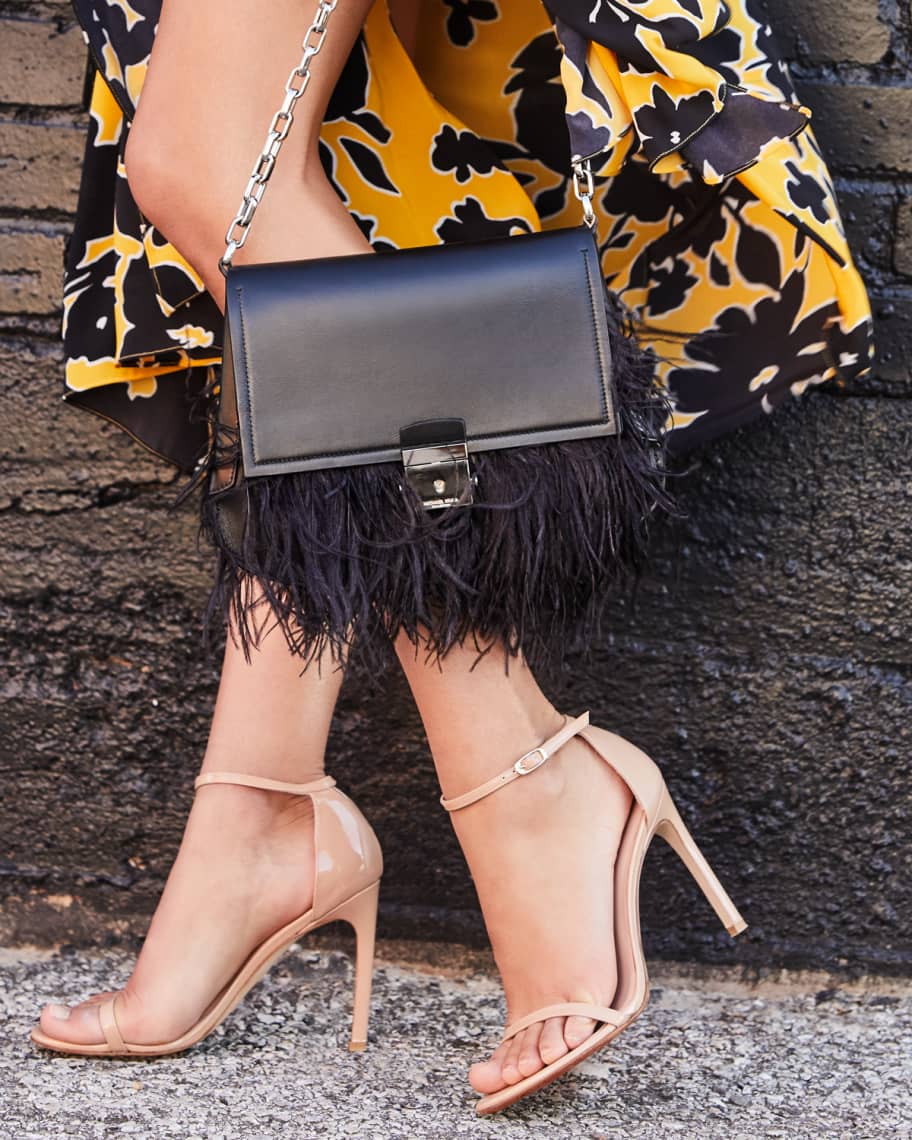 Image 2 of 2: Nudistsong Patent Ankle-Wrap High-Heel Sandals