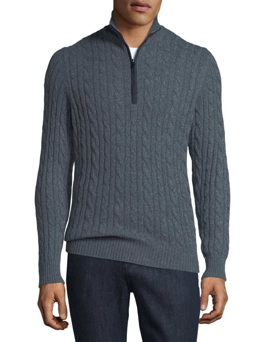 Loro Piana Cashmere Cable-Knit Sweater | Neiman Marcus