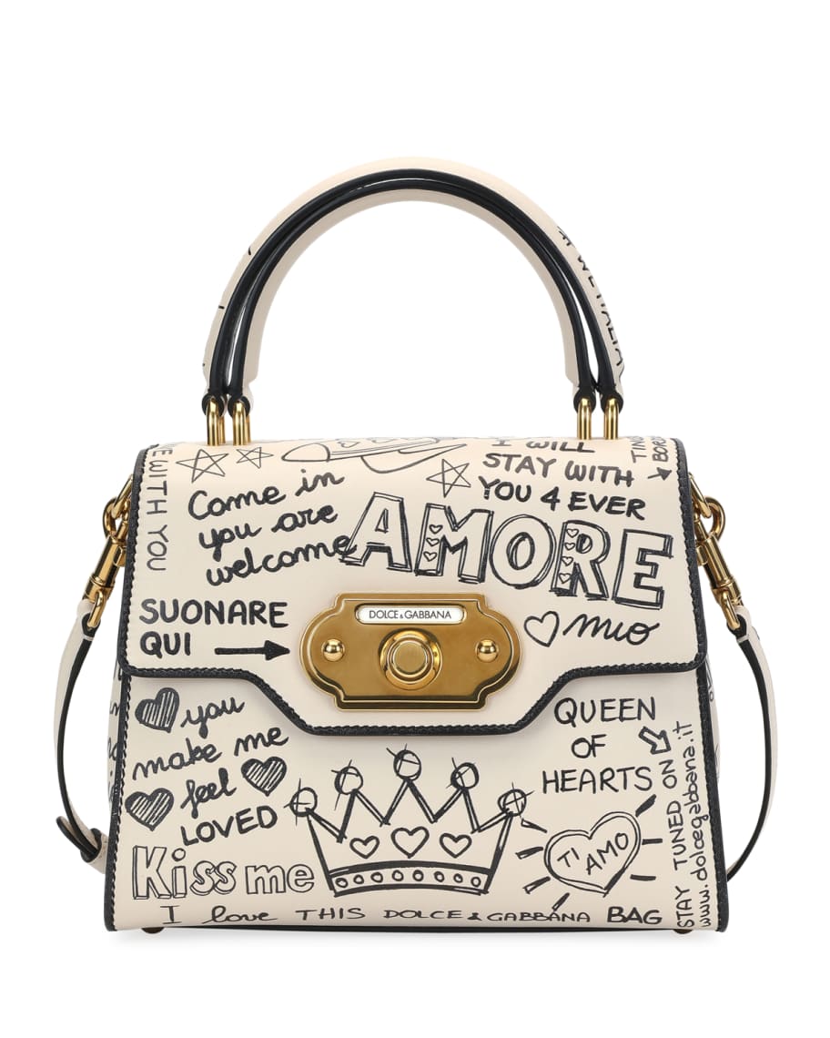 Dolce & Gabbana Welcome Amore Graffiti Medium Handbag