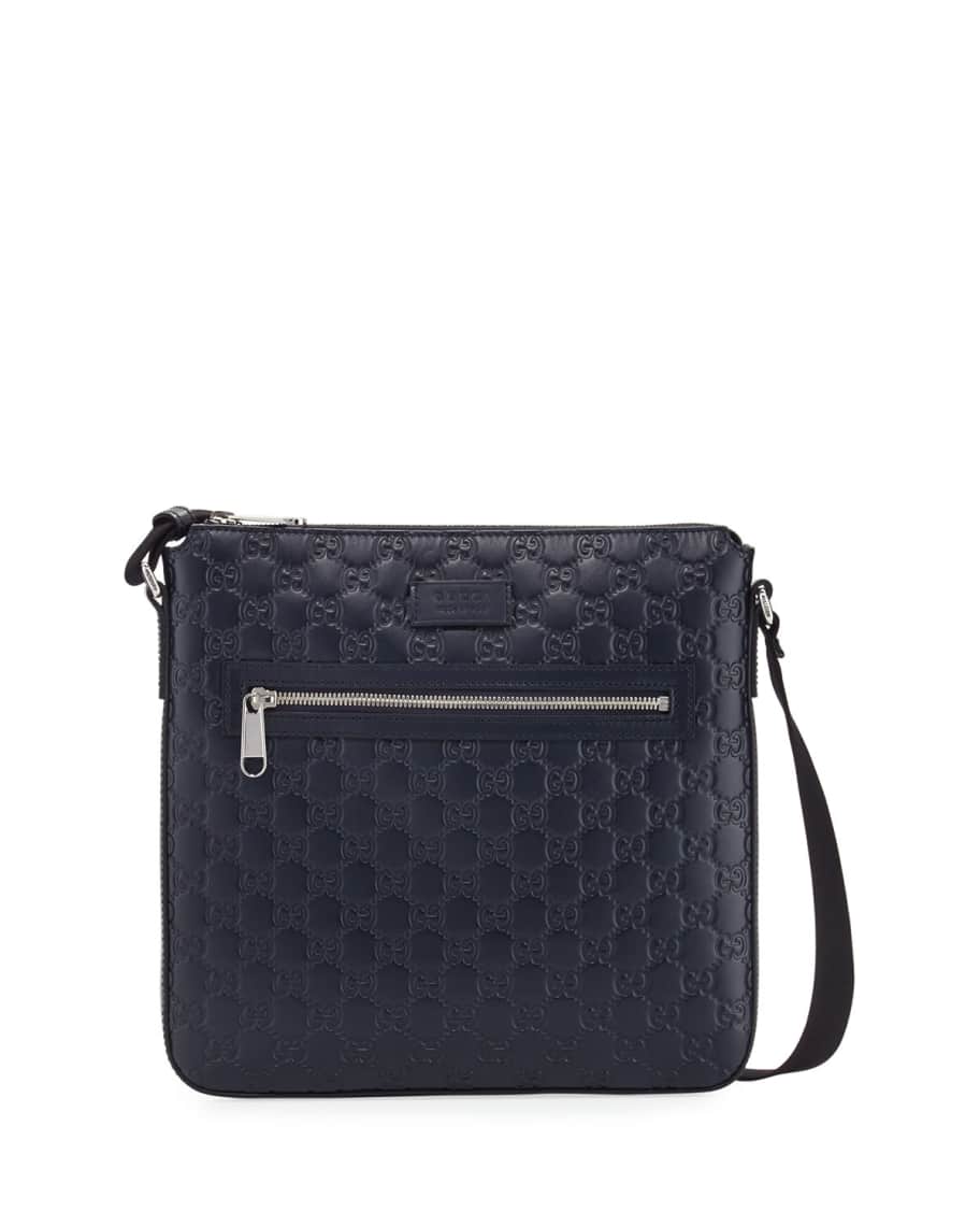 Gucci signature leather crossbody bag hotsell