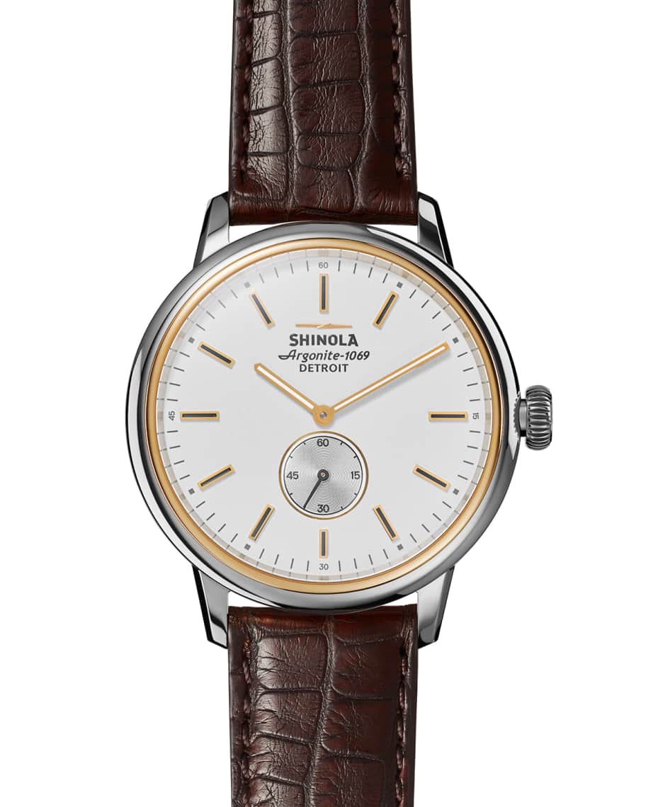 Shinola Men s 42mm Bedrock Chronograph Watch Neiman Marcus