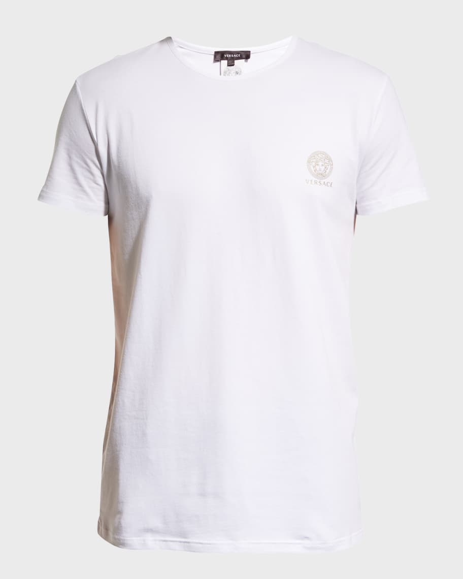 Tシャツ・カットソー VERSACE Medusa Logo Print Pack Of Two T-Shirts White/Black VERSACE Medusa Logo Print Pack Of Two T-Shirts White/Black