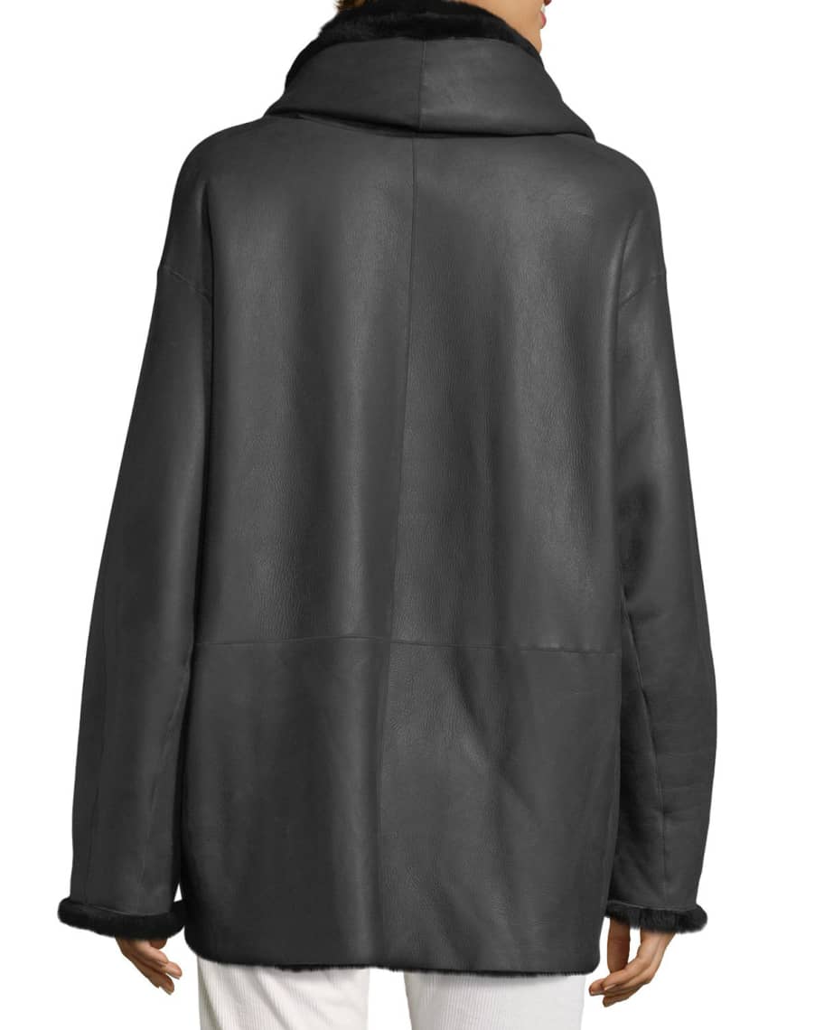 Vince Shawl Collar Reversible Shearling Coat Neiman Marcus