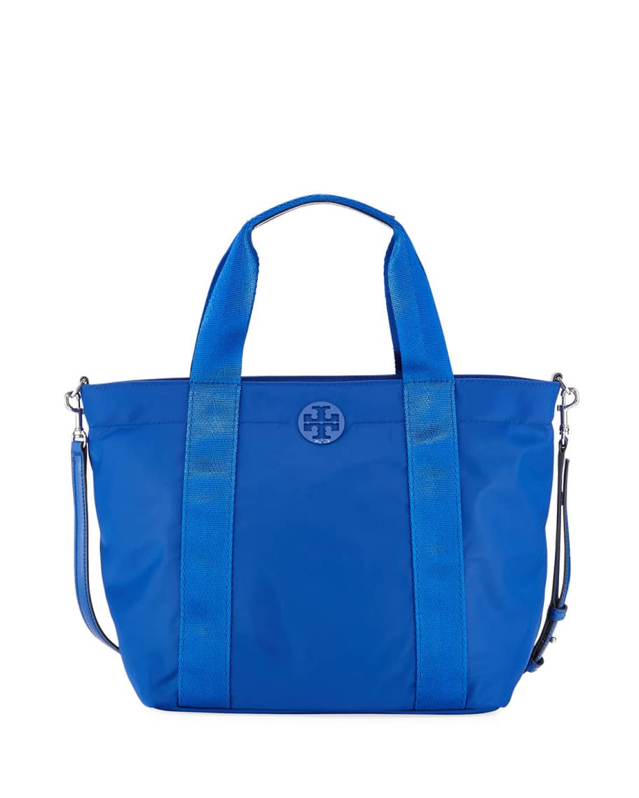 Tory Burch Quinn Small ZipTop Nylon Tote Bag Neiman Marcus