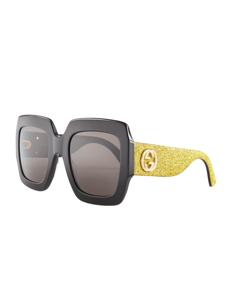 Gucci black glitter sunglasses store