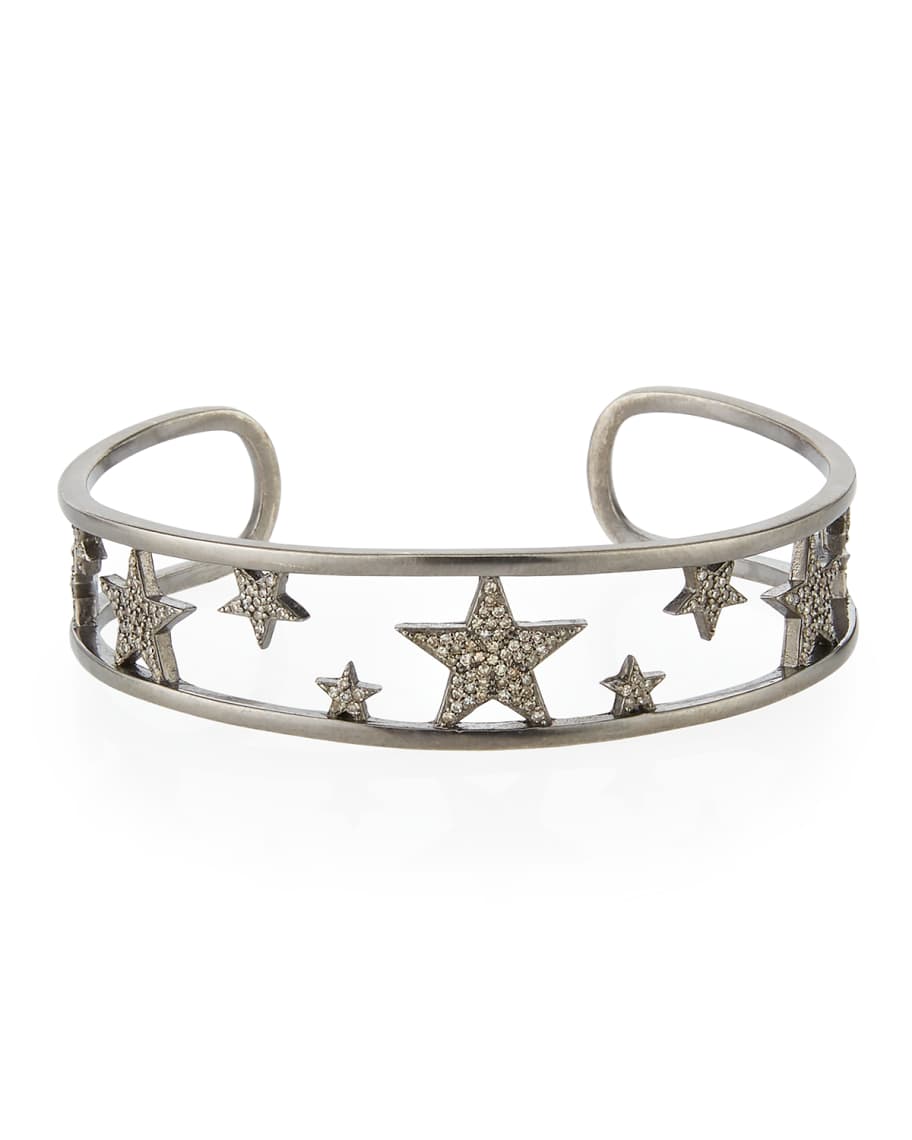 Siena Jewelry Pave Diamond Star Cuff Bracelet | Neiman Marcus