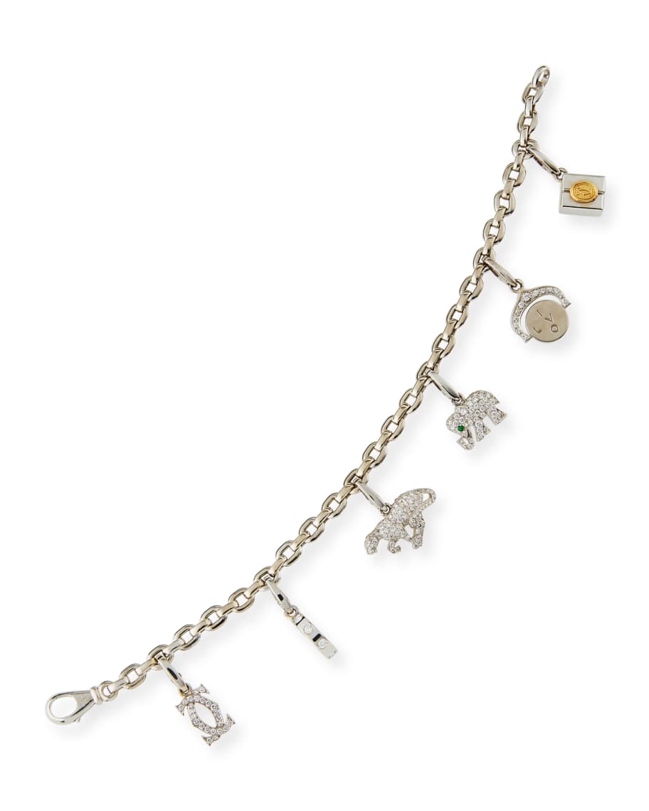 Estate Cartier Charm Bracelet with Diamonds