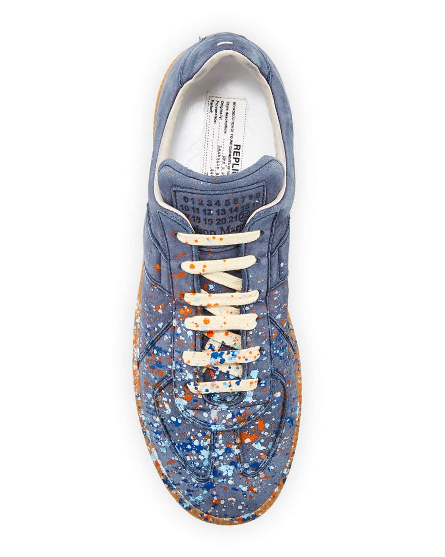 Maison margiela blue paint splatter online