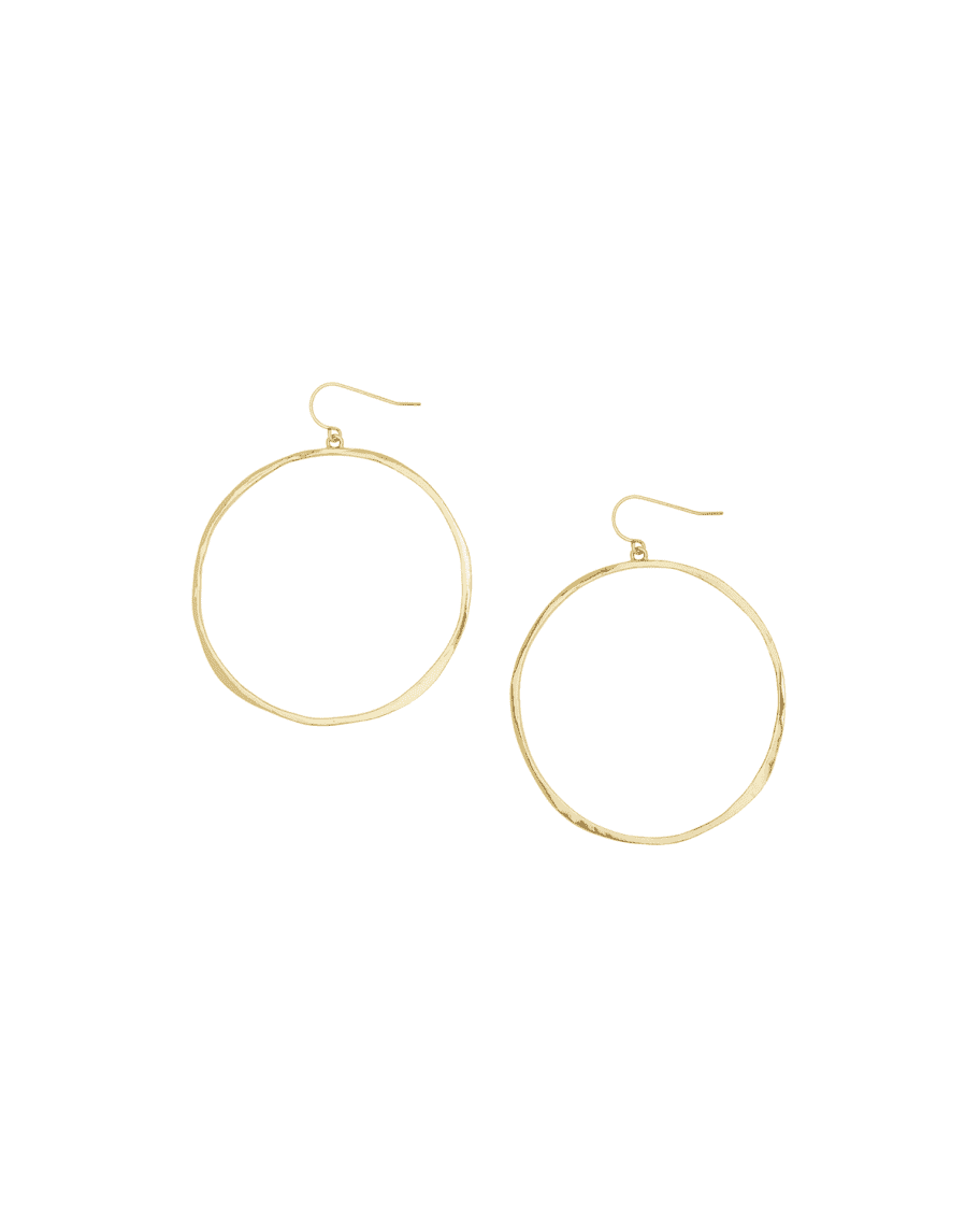 gorjana G Ring Hoop Drop Earrings, Gold | Neiman Marcus
