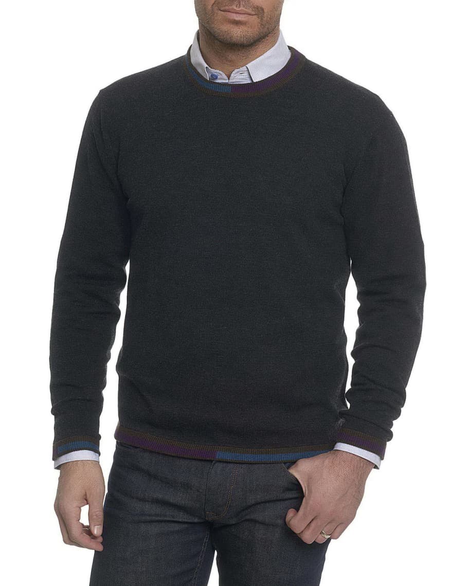 Robert Graham Cooperstown Wool Crewneck Sweater | Neiman Marcus