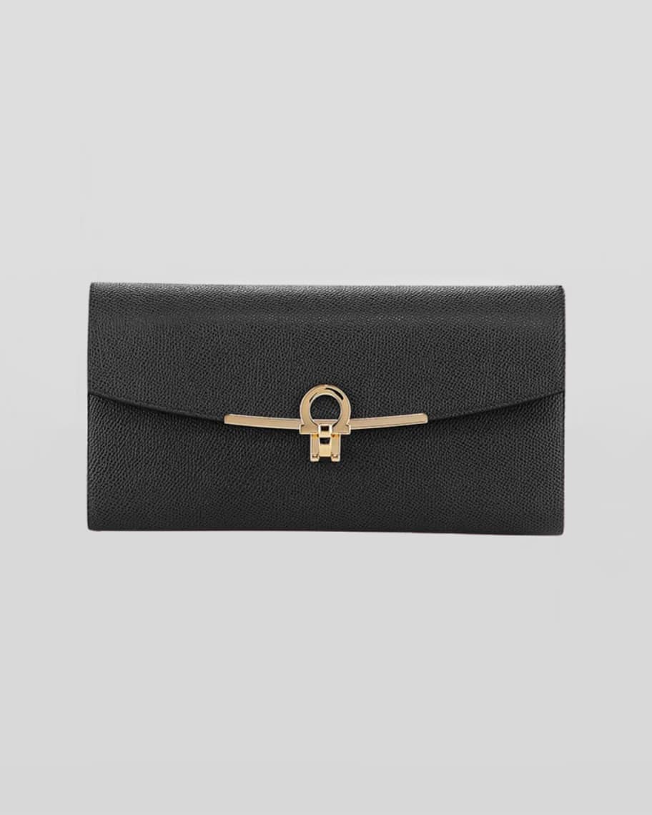 Ferragamo Women Mini Bag with New Gancini Chain Black