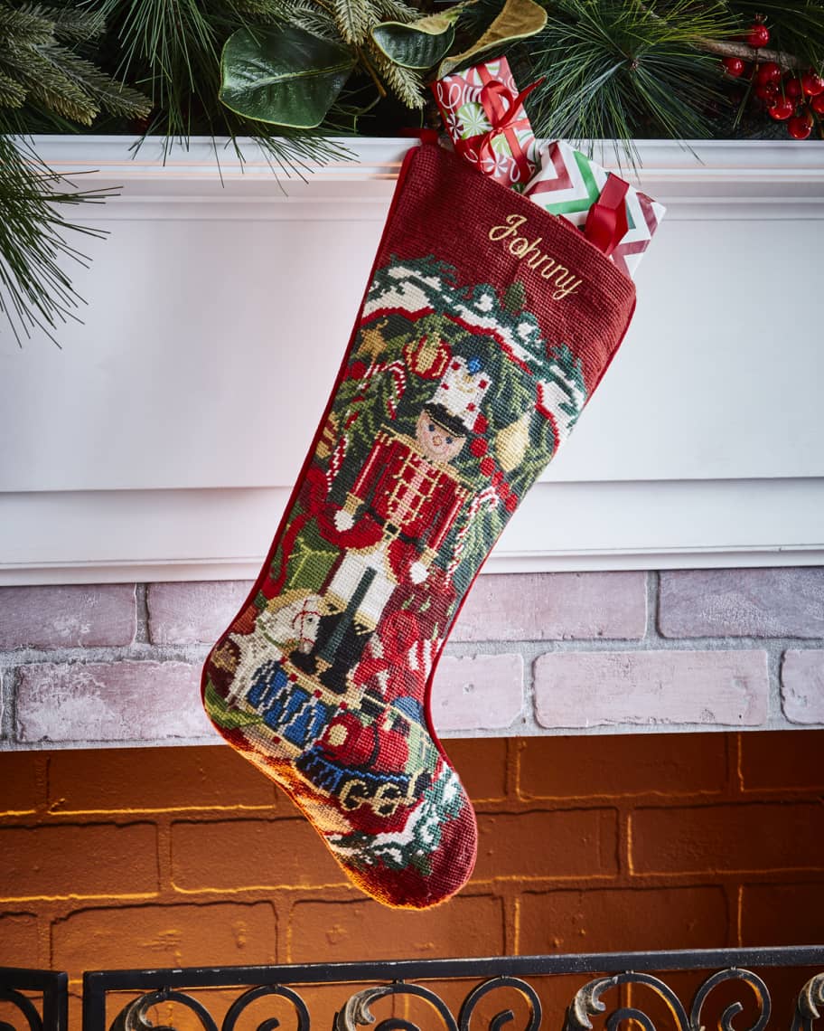 Sferra Needlepoint Christmas Stocking