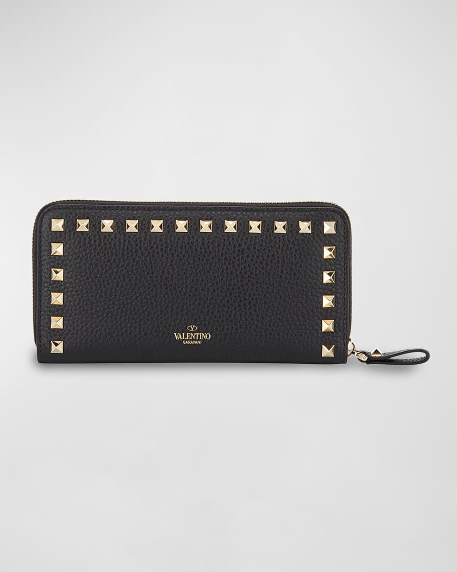 Valentino Garavani Rockstud Leather Continental Wallet Neiman Marcus