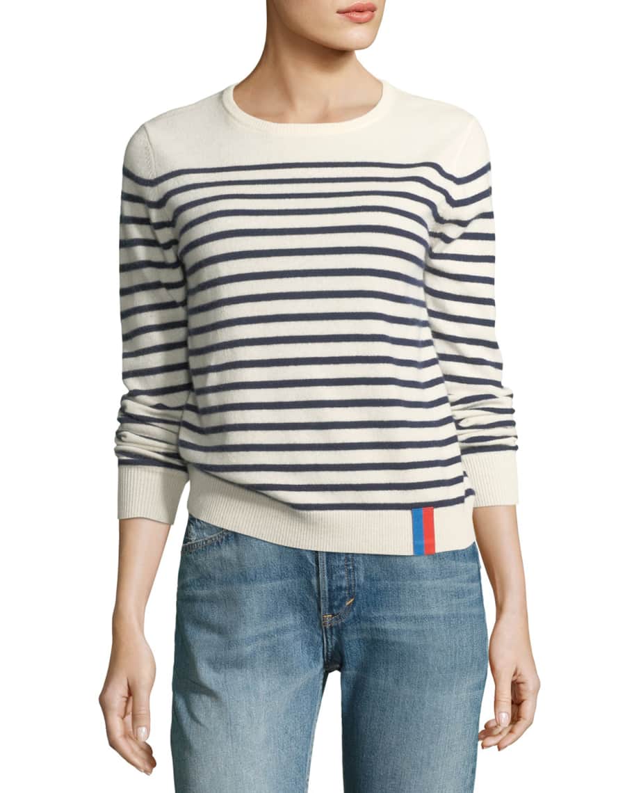 Kule Sophie Crewneck Striped Cashmere Sweater Neiman Marcus