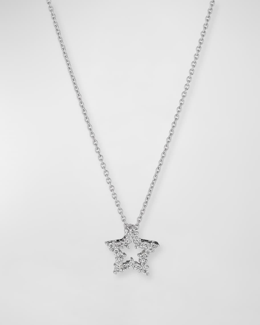 Roberto Coin Diamond Star Pendant Necklace in 18K White Gold | Neiman ...