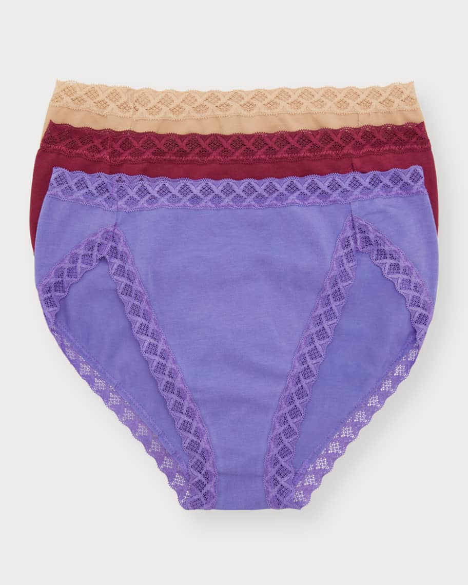 Natori ThreePack Bliss Cotton FrenchCut Briefs Neiman Marcus